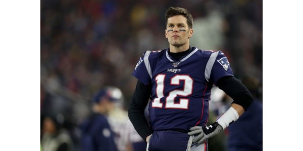 Tom Brady bär inte New England Patriots 12 Jersey